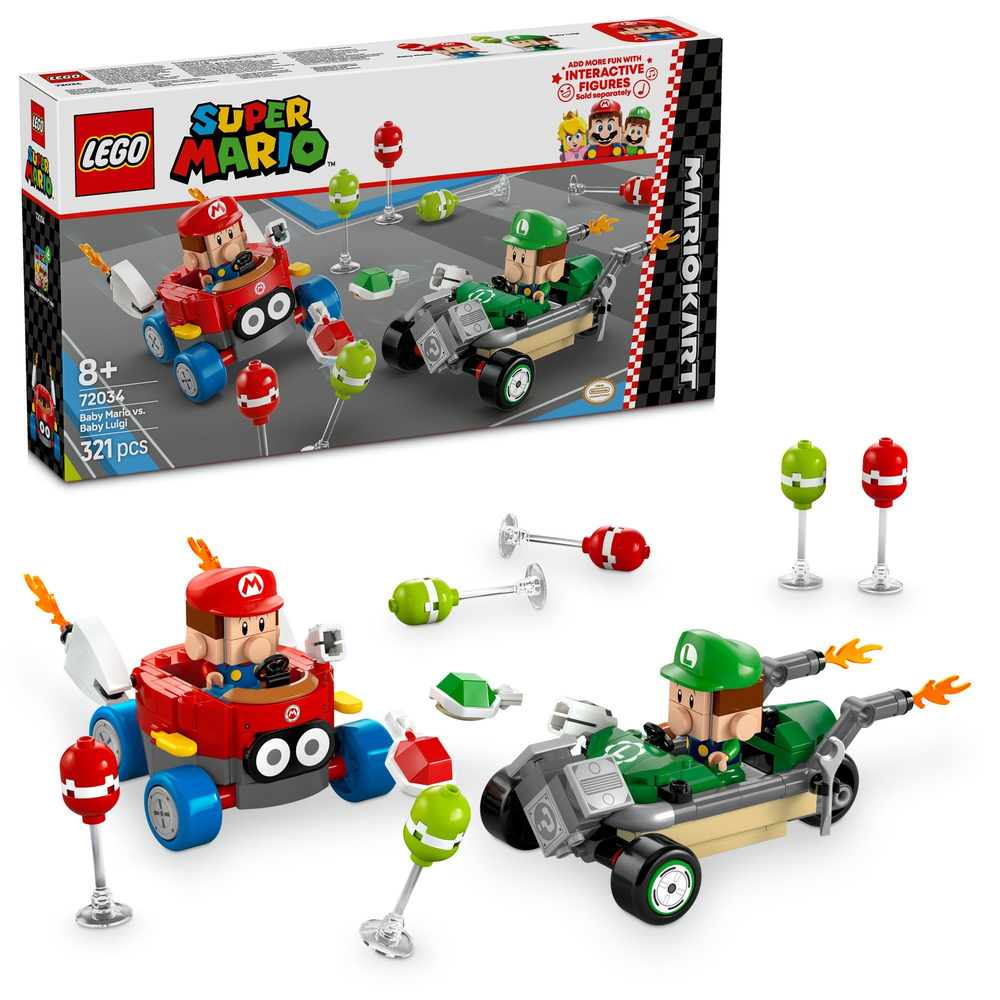 The LEGO Group LEGO Super Mario: Mario Kart Baby Mario vs. Baby Luigi (72034)