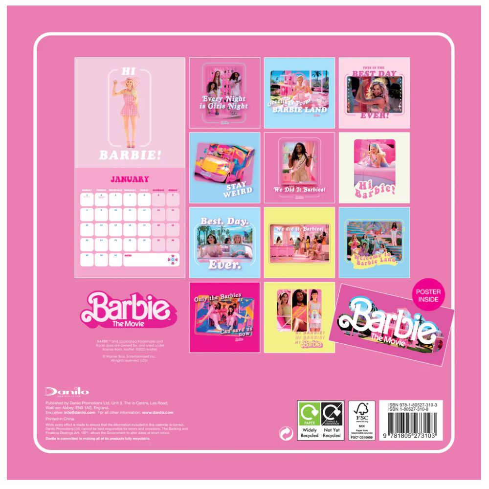 Barbie - 1996 Monthly Calendar