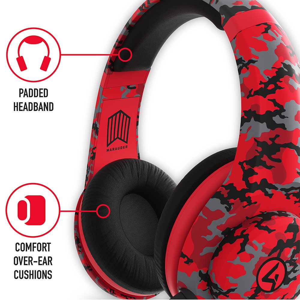 Red camo headset sales