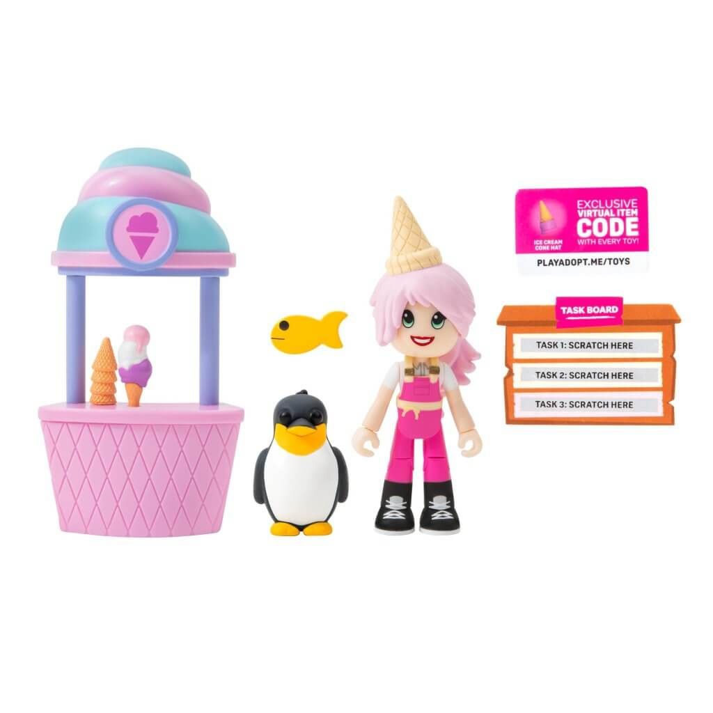  Adopt Me! Hospital and Ice Cream Parlour - Friends Pack Bundle  -  Exclusive - Top Online Game - Exclusive Virtual Item Code Included  - Fun Collectible Toys, Ages 6+ : Toys & Games