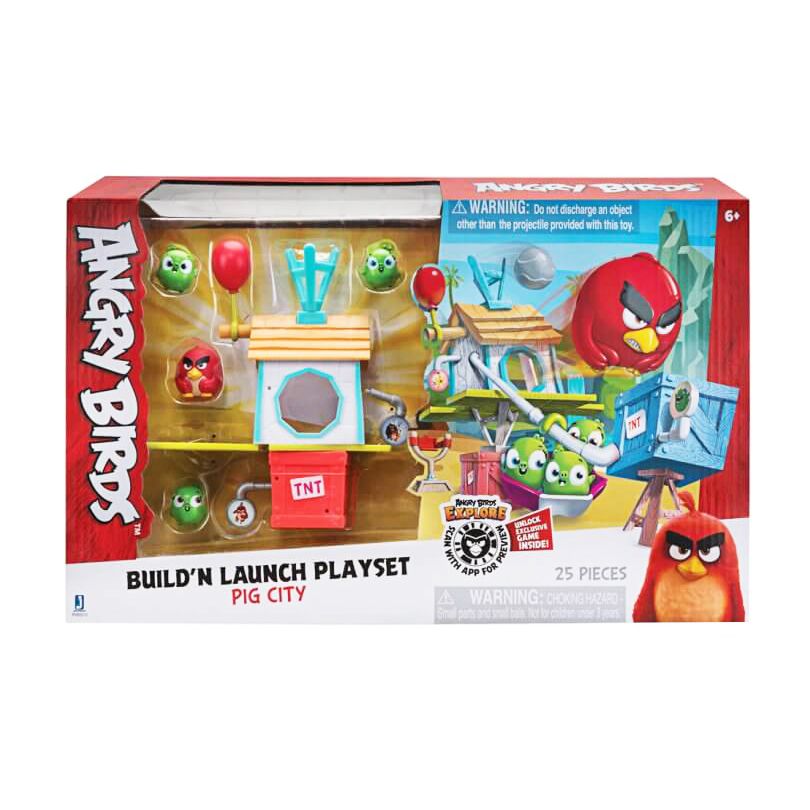 Angry Birds Build N Launch Pig City Playset