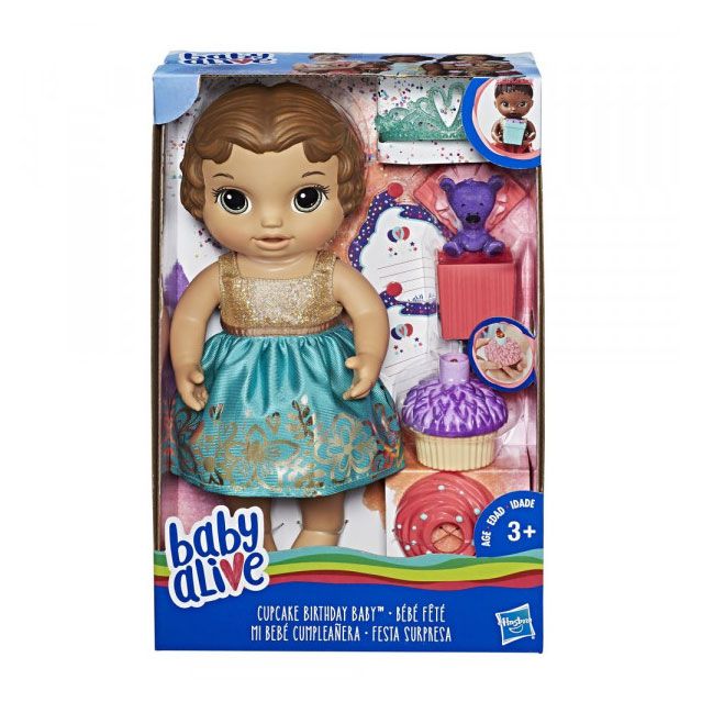 Baby Alive Cupcake Birthday Baby Brown Hair