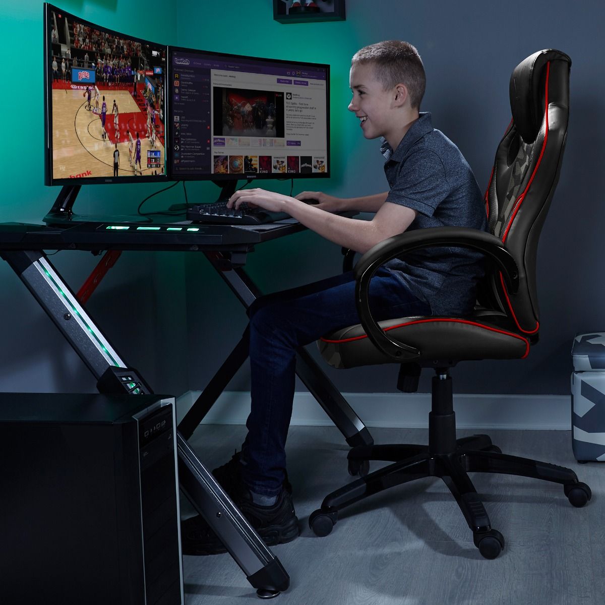 X rocker hotsell curve gaming chair