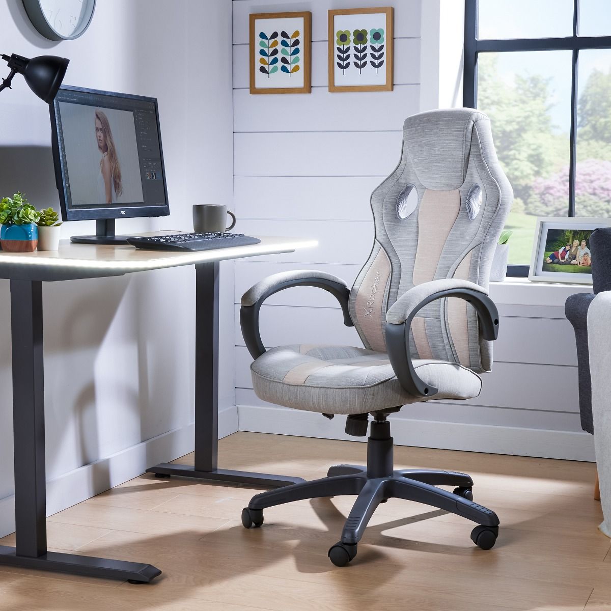 Blush top desk chair