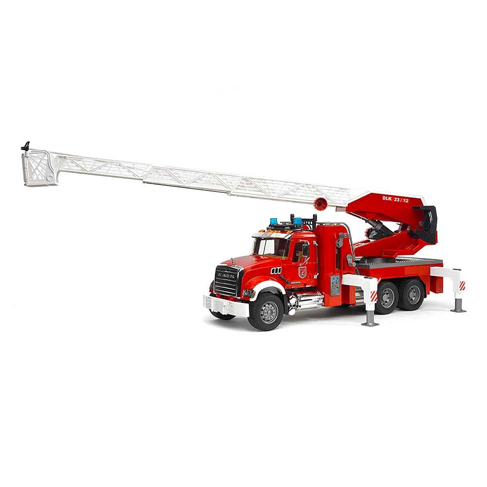 Bruder Mack Granite Fire Engine with Slewing Ladder Water Pump