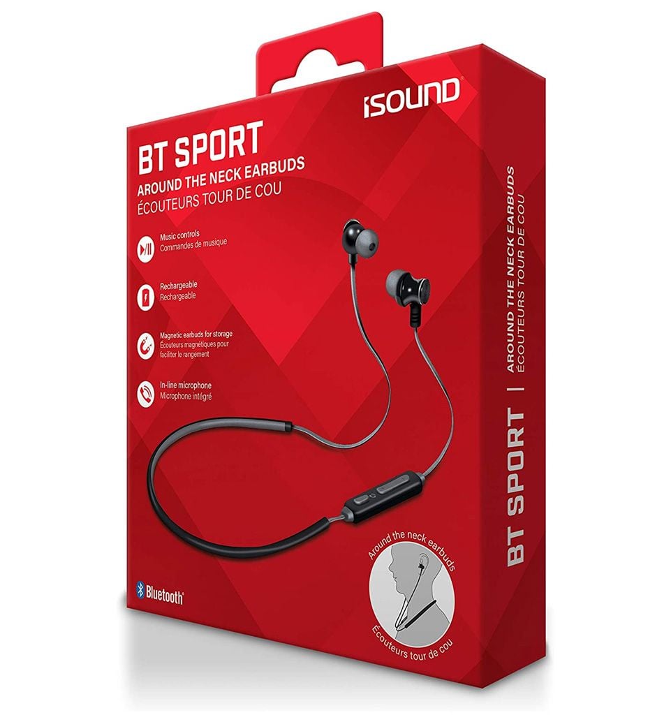 iSound Bluetooth Sport Headset Earbuds Black Grey