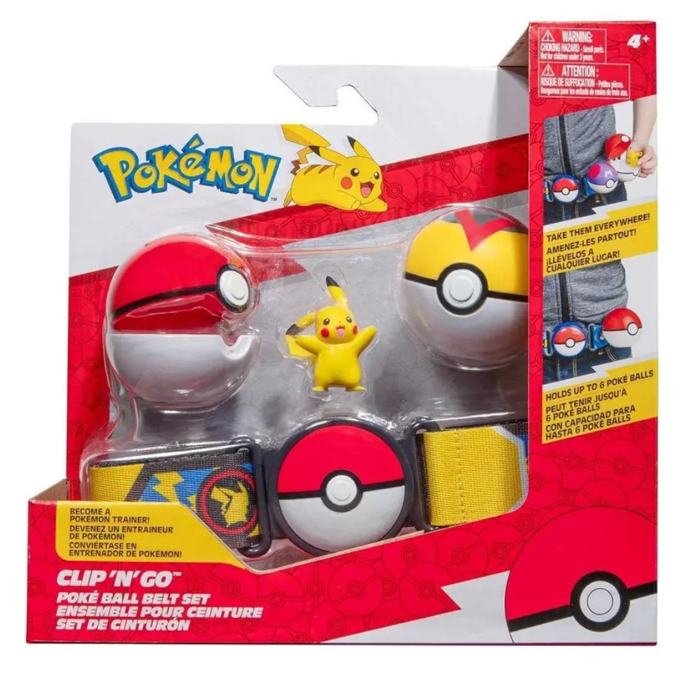 Pok mon Clip N Go Belt Set With Pikachu Poke Ball Level Ball