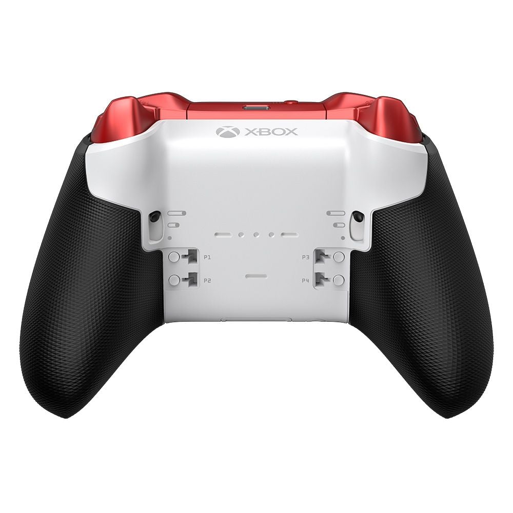 Red and white top xbox one controller