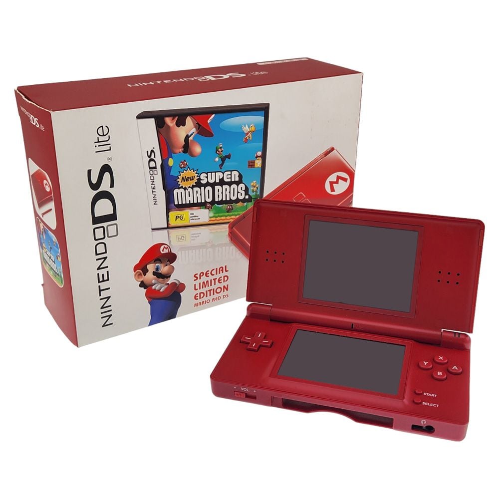 Exert læsning Hilse Nintendo DS Lite Limited Edition Mario Red Console with New Super Mario  Bros (Boxed) [Pre-Owned]