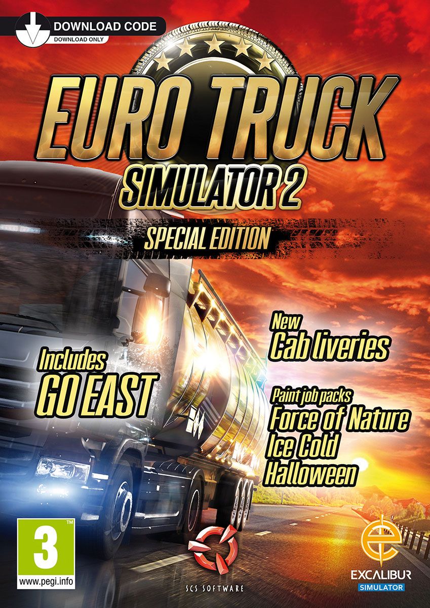 Euro Truck Simulator 2: Na východ (2013) CZ/SK PC DVD Cover & Label 