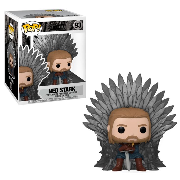 Game of Thrones - Ned Stark on Throne 10th Anniversary Deluxe Pop