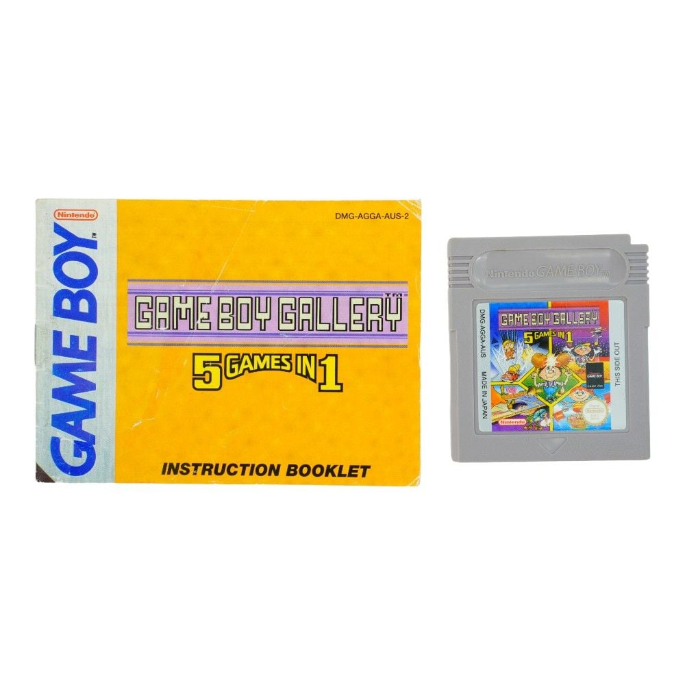 Gameboy Gallery 5 Games In 1 Cartridge Manual Game Boy Original Pre Owned