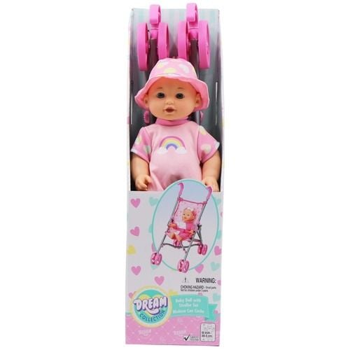 Dream collection baby doll with stroller set on sale