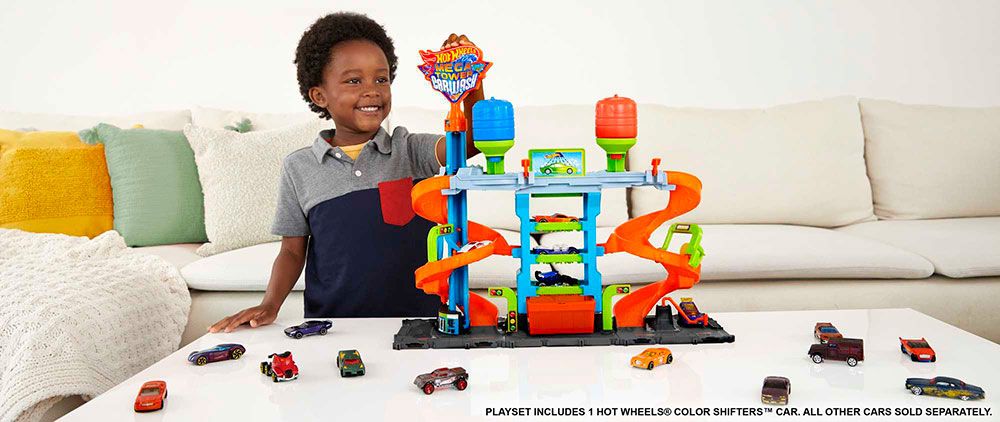  Hot Wheels City Mega Car Wash, 1 Color Shifters Car, Hot & Ice  Cold Water Tanks for Mess-Free Color-Changes, Connects to Other Sets, Toy  for Kids : Toys & Games
