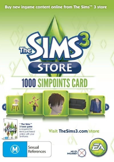 The Sims 3: Website My Page Offering Free Simpoint Redemption