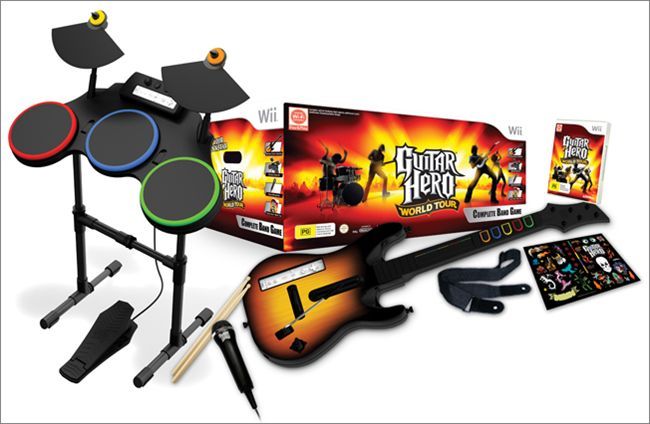 Wii Guitar Hero World Tour Guitar Kit