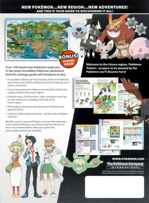 Official Unova Pokedex & Guide: Volume 2 Pokemon Black and White w/ Poster