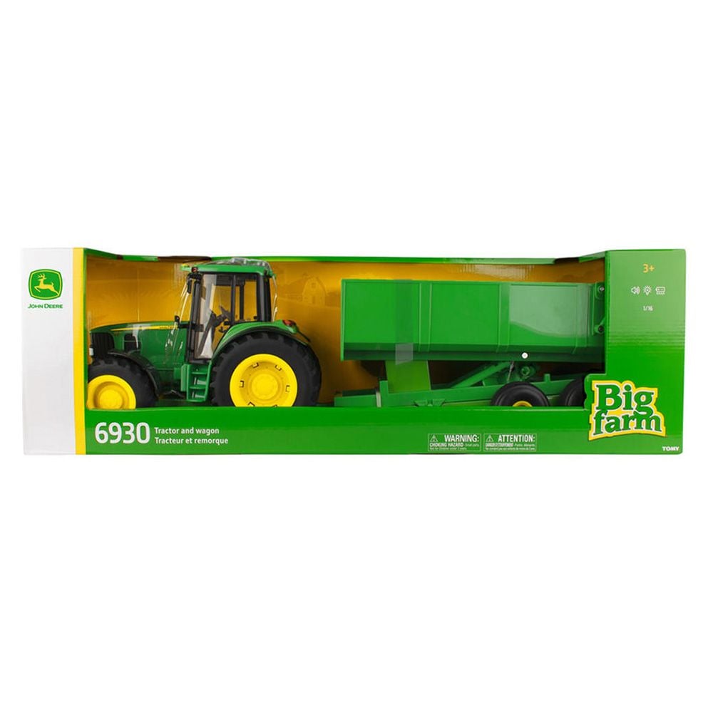 John deere big farm lights and sounds tractor with wagon outlet