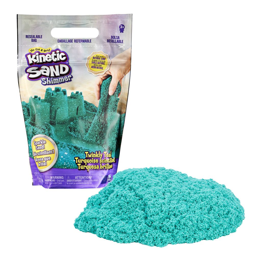 Kinetic Sand 2lb Twinkly Teal Shimmer Sand : Target
