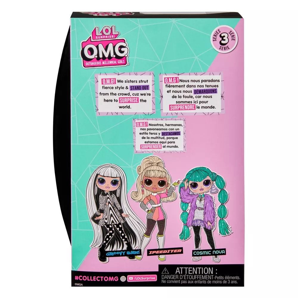 LOL Surprise OMG Winter Disco Cosmic Nova Fashion Doll & Sister, Great Gift  for Kids Ages 4 5 6+ 