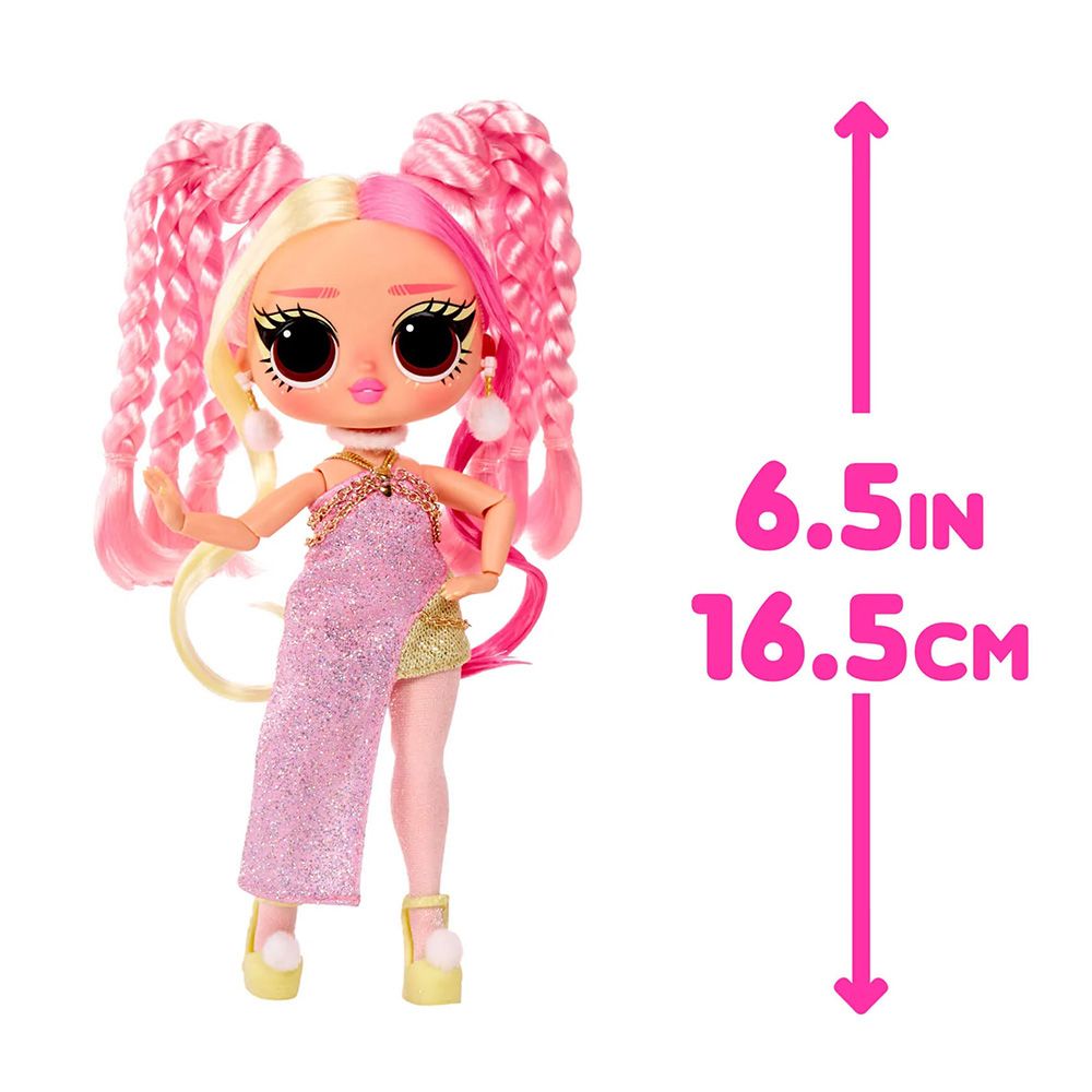 Lol doll with pink and blue hair sales