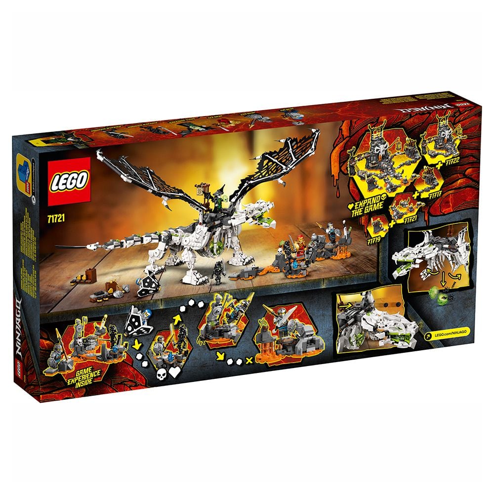 LEGO NINJAGO Skull Sorcerer's Dragon 71721 Ninja Dragon Building Toy for  Kids (1,016 Pieces)