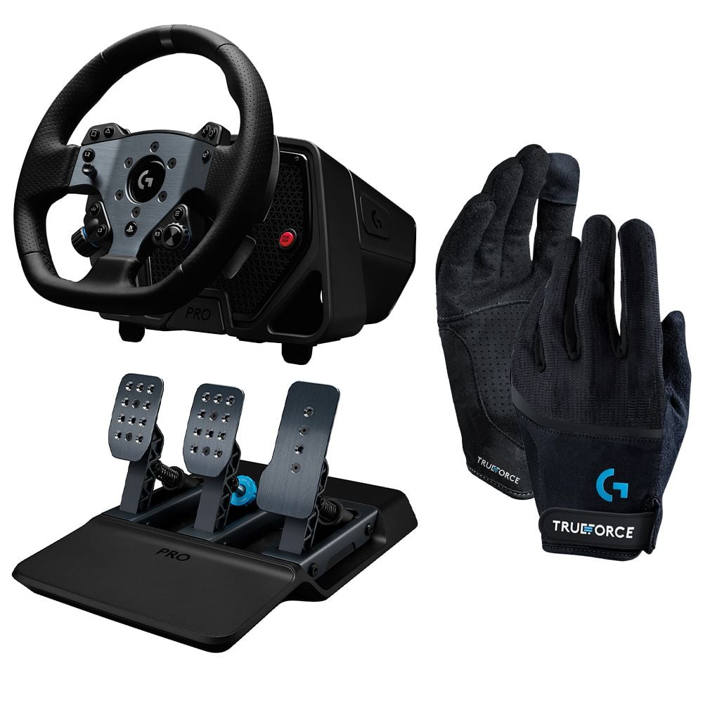 Logitech G PRO Racing Wheel and PRO Racing Pedals for PS5, PS4 and PC with Bonus Racing Gloves | The Gamesmen