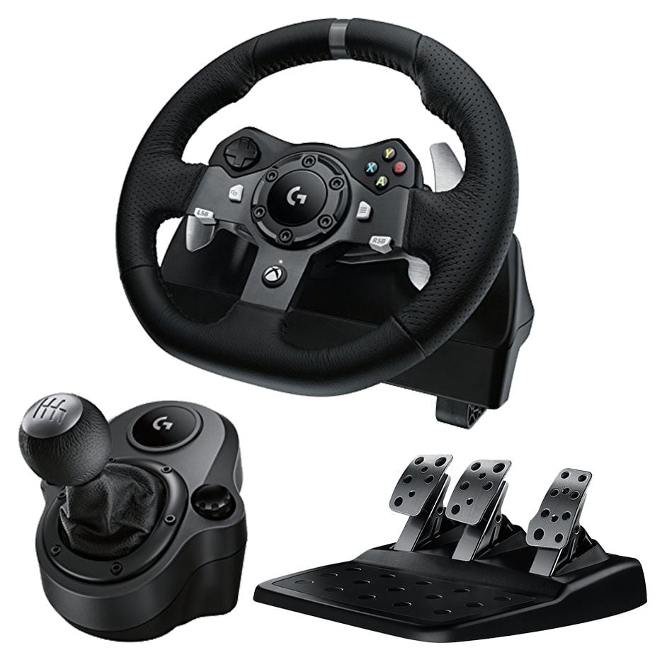 Logitech G920 Driving Force Racing Wheel for Xbox / PC + Logitech Force Shifter | The Gamesmen