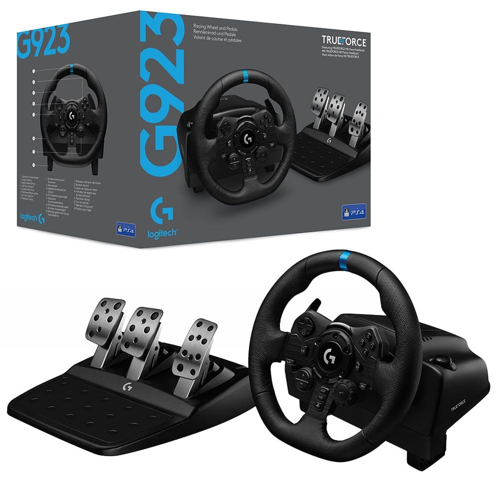  Logitech G923 Racing Wheel and Pedals, TRUEFORCE up to
