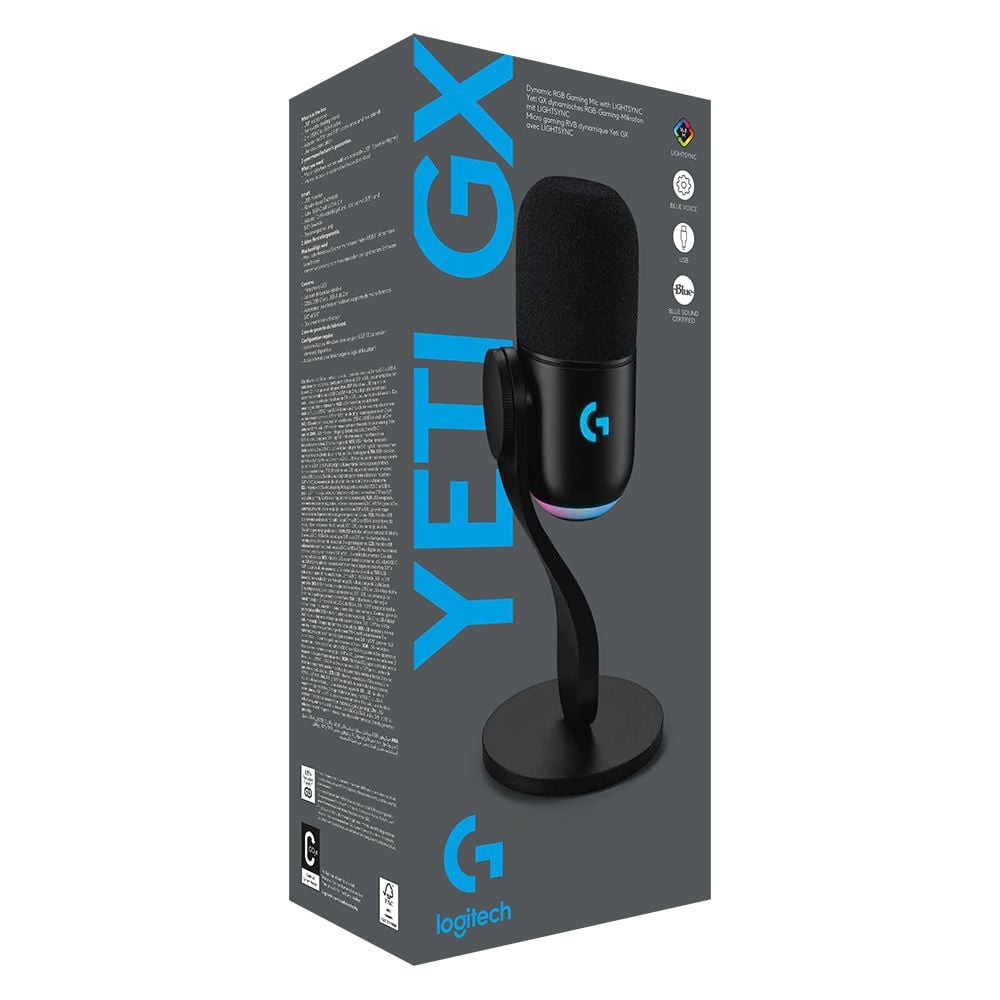 Yeti GX - Micrófono dinámico para gaming RGB con LIGHTSYNC