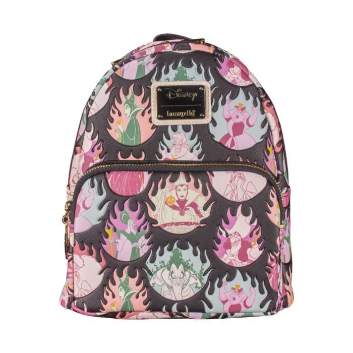 Loungefly Disney Villains Pastel Flames Faux Leather Mini 