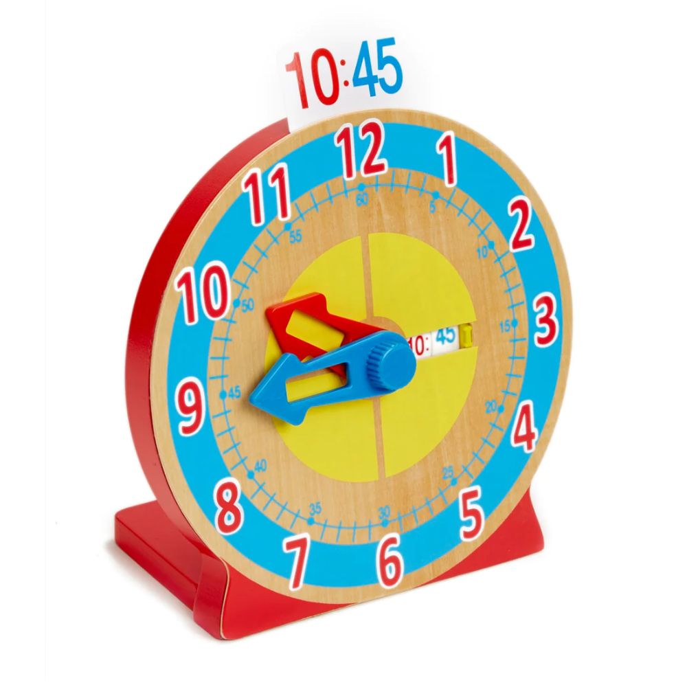 Melissa Doug Turn Tell Wooden Clock Educational Toy