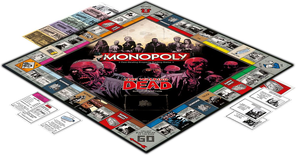 WALKING DEAD Monopoly Board Game SURVIVAL EDITION 100% Complete