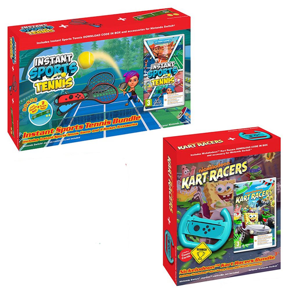 Instant Sports Tennis & Nickelodeon Kart Racers Switch Bundle