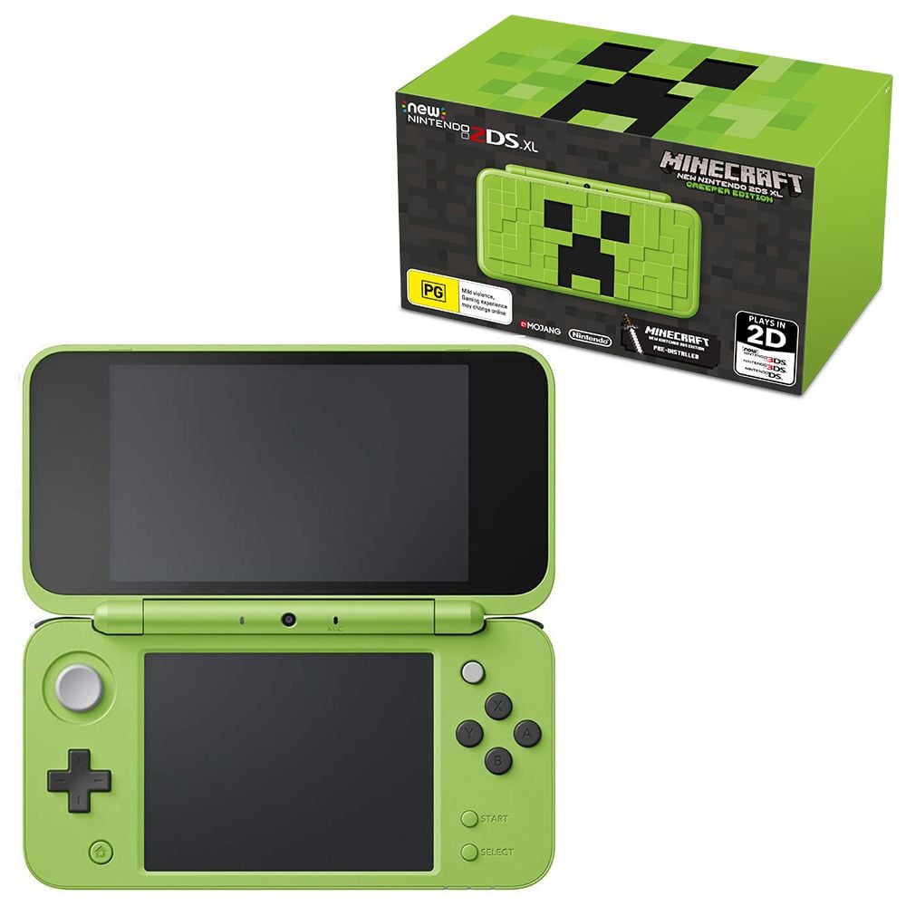 NINTENDO NEW 2DS XL CONSOLE CREEPER EDITION + MINECRAFT 3DS EDITION