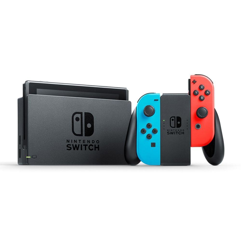 Nintendo Switch Neon Joy Con Console with Animal Crossing New
