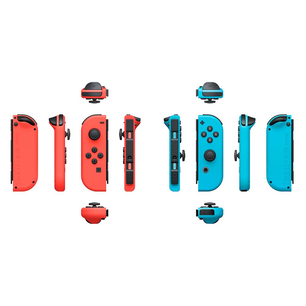 Nintendo Switch Joy Con Neon Red Blue Controller Set