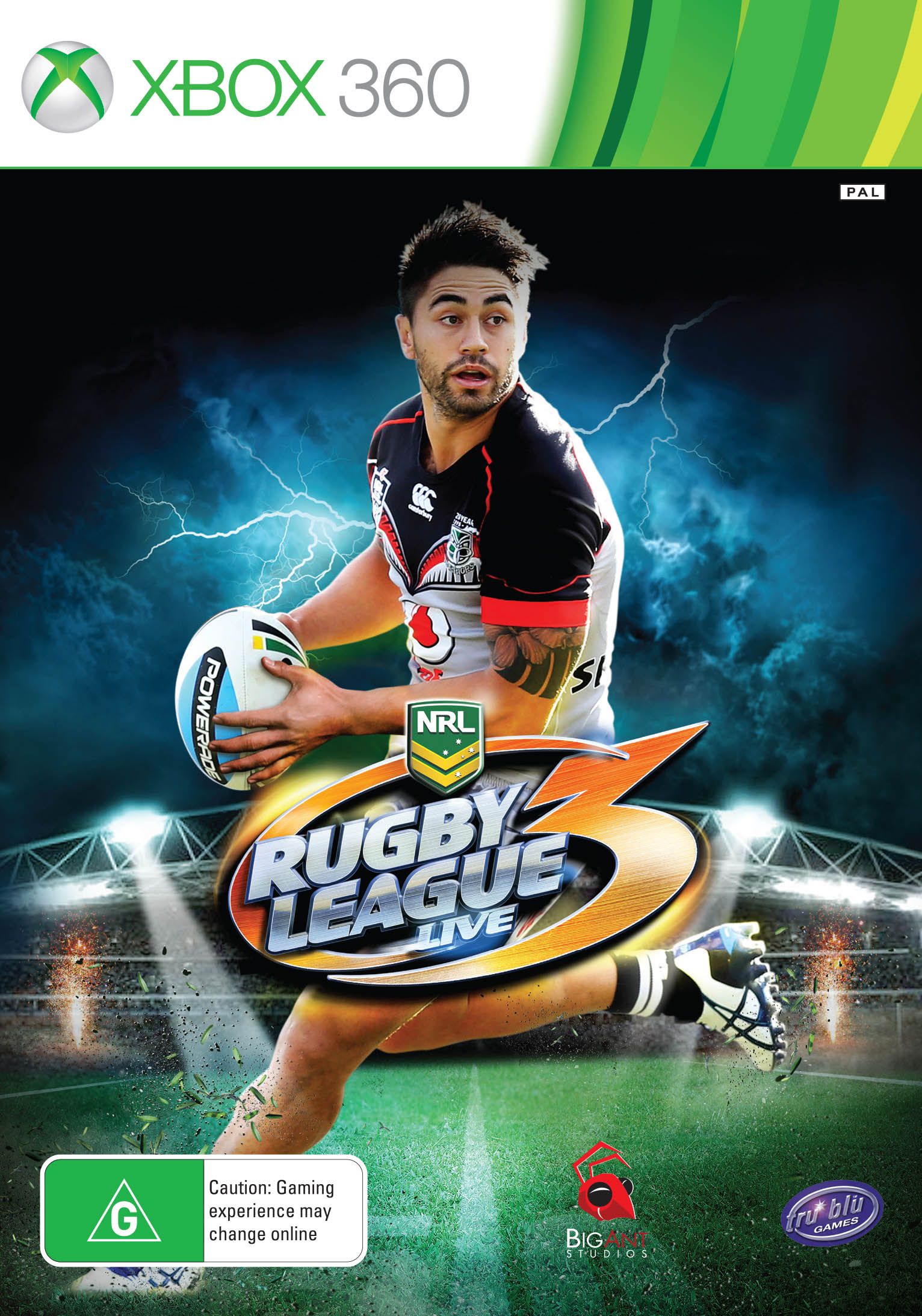 NRL Rugby League Live 3 (Shaun Johnson Cover / NZ Edition) (Xbox 360)