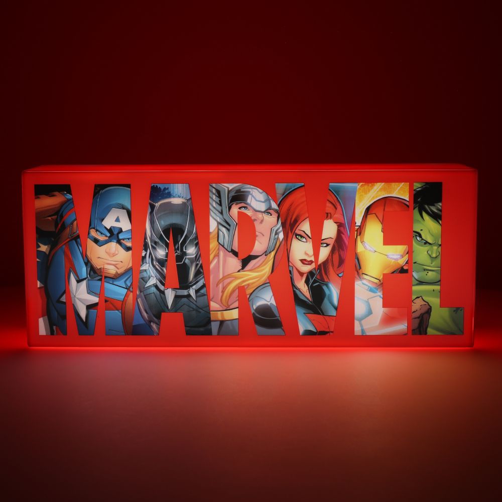 Marvel logo hot sale light