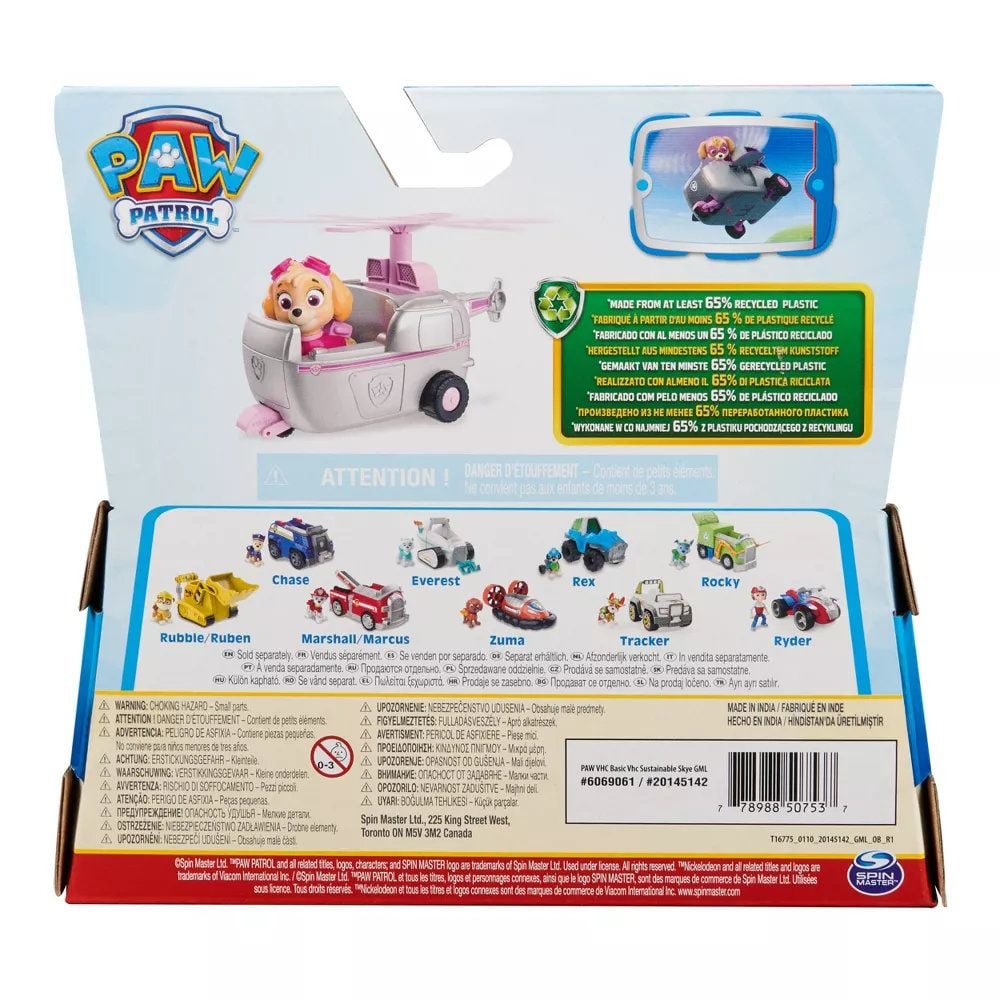 Paw Patrol Skye Sustainable Helicopter Vehicle