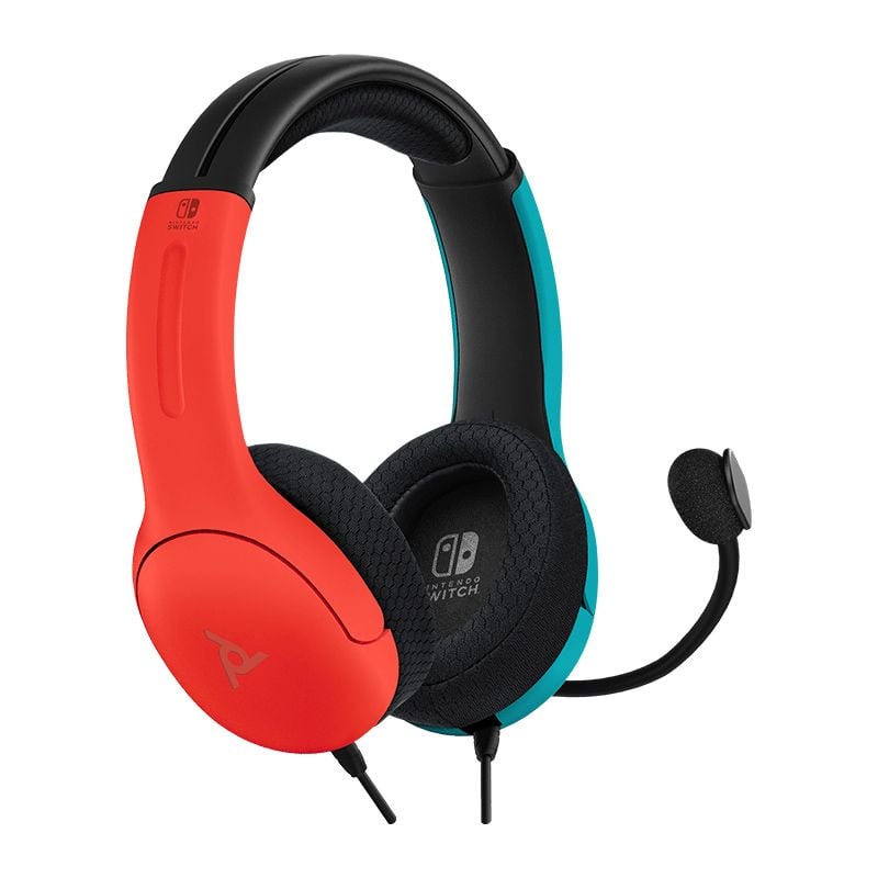 PDP LVL40 Blue/Red Over the Ear Wired Gaming Headset for Nintendo