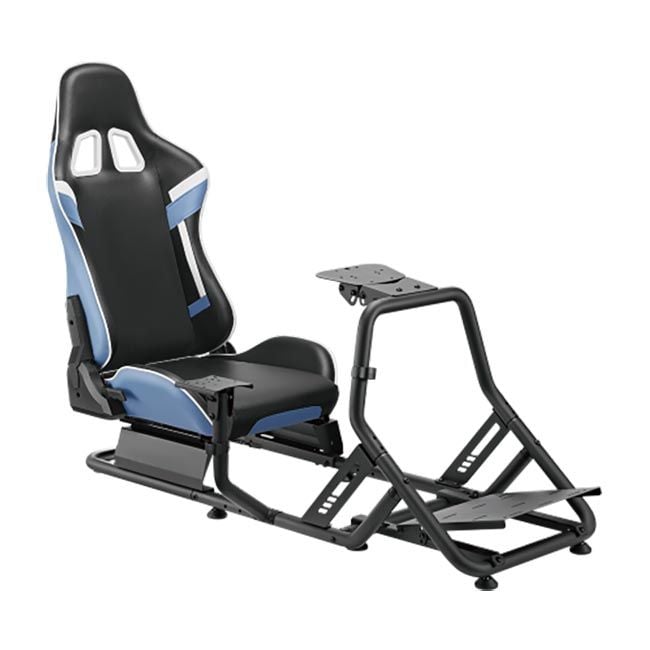Racing simulator cockpit driving gaming reclinable seat with gear sales shifter mount