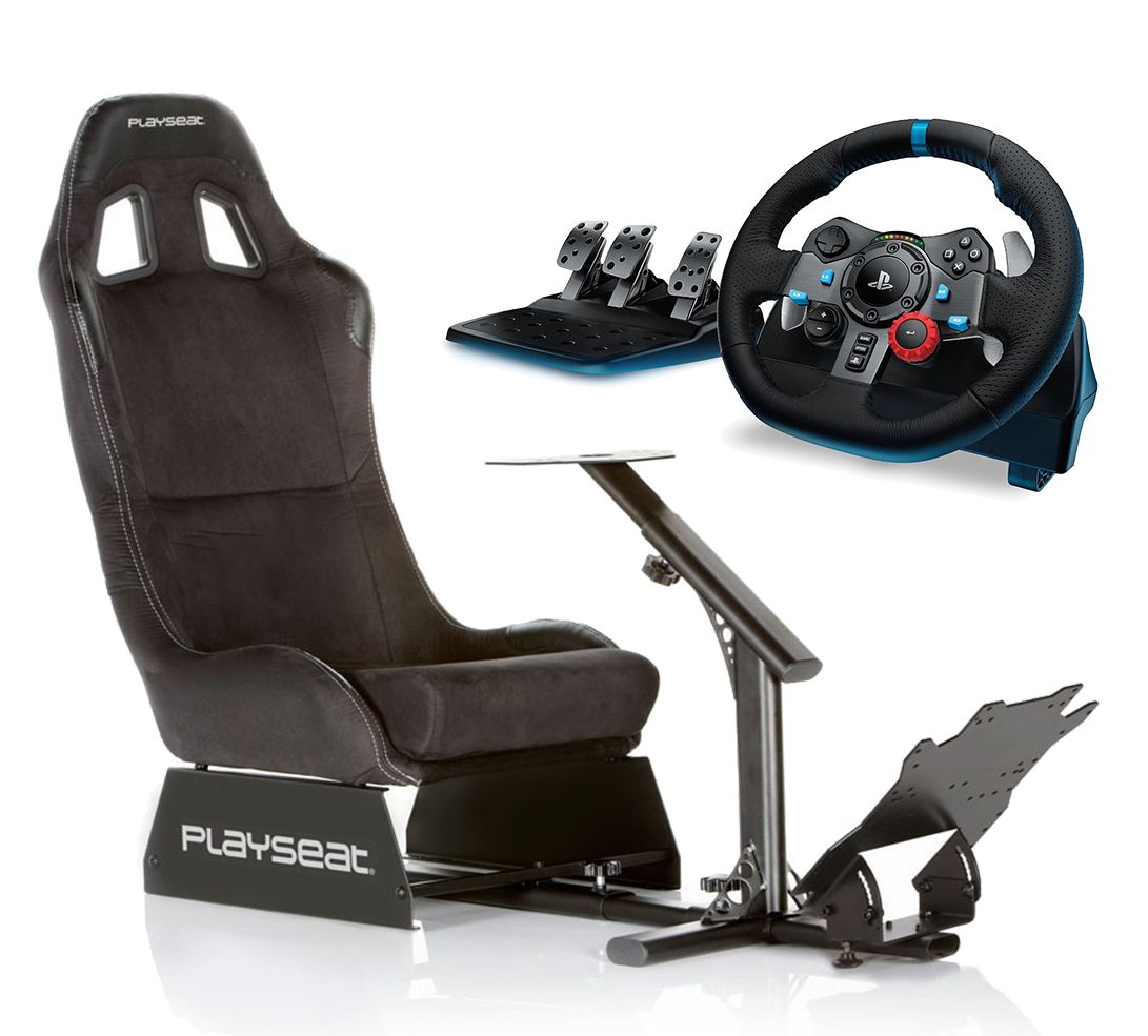 Playseat Alcantara with Improved Pedal Plate + Logitech G29 Racing Wheel for / PS4 / | The Gamesmen