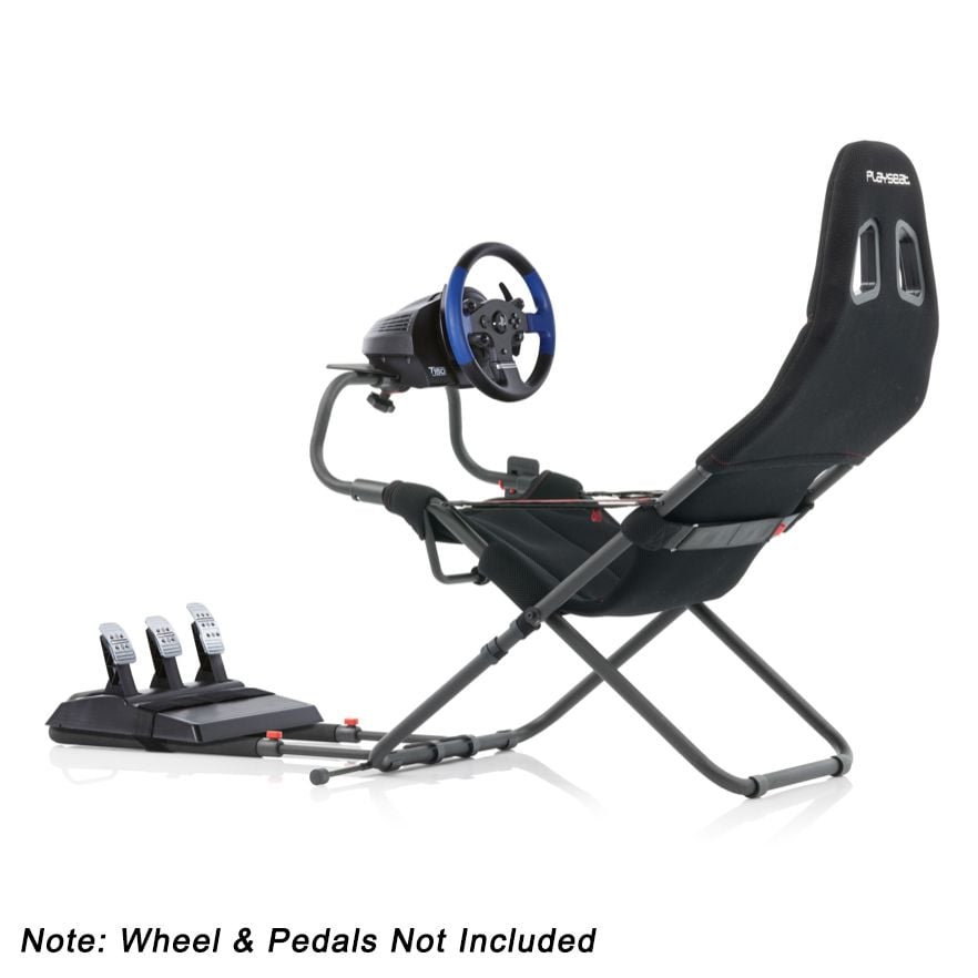 Playseat Challenge Gaming Seat, Unique Foldable Design, Realistic Cockpit,  Highly Adjustable Compatible With All Steering Wheels & Pedals, Black