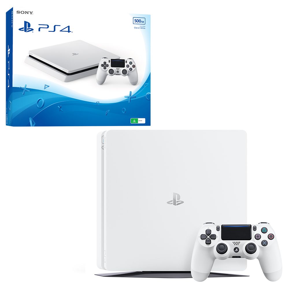 PlayStation 4 Slim Glacier White Console [Boxed] [Pre-Owned] | The Gamesmen