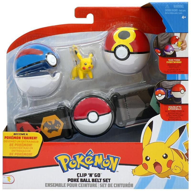 Pokémon Poké Ball Clip N Go Belt Set with Pikachu Series 1 | The Gamesmen