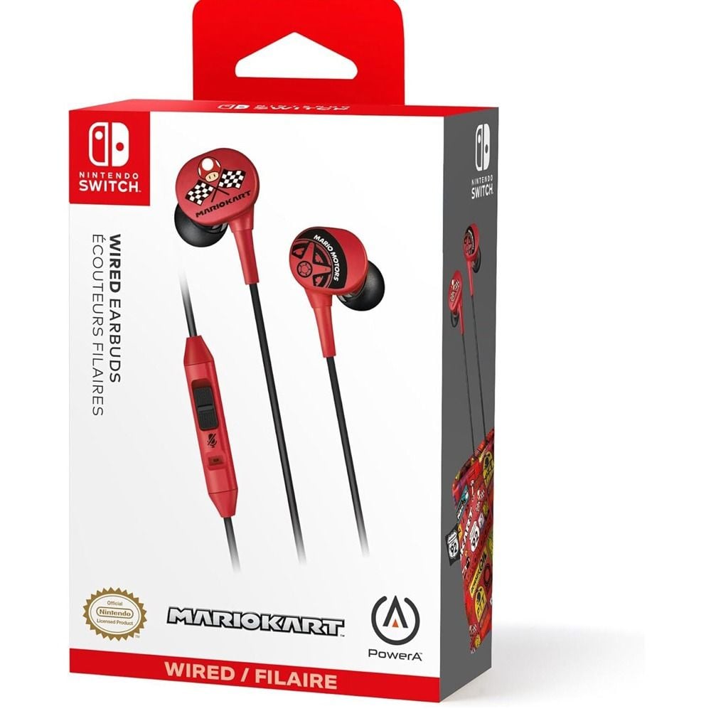 PowerA Wired Earbuds for Nintendo Switch Mario Kart