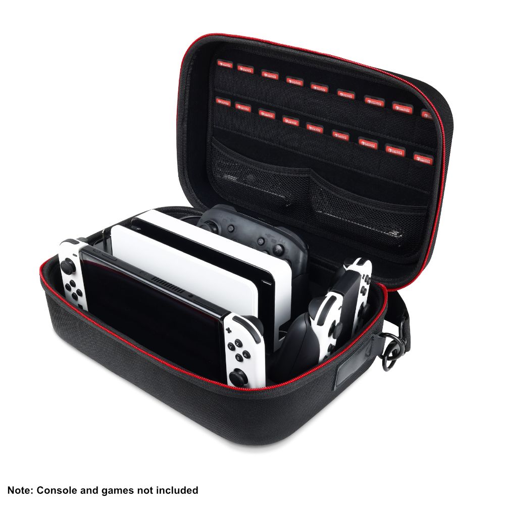 Switch console carrying case outlet