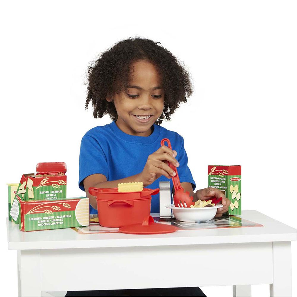 Melissa and doug prepare and deals serve pasta