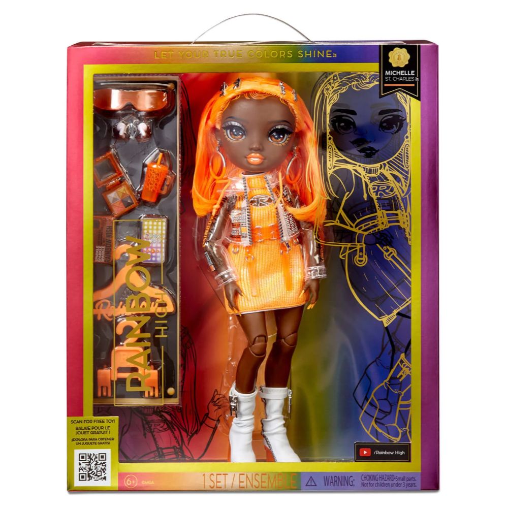 Rainbow High Orange Fashion Doll - Michelle St. Charles